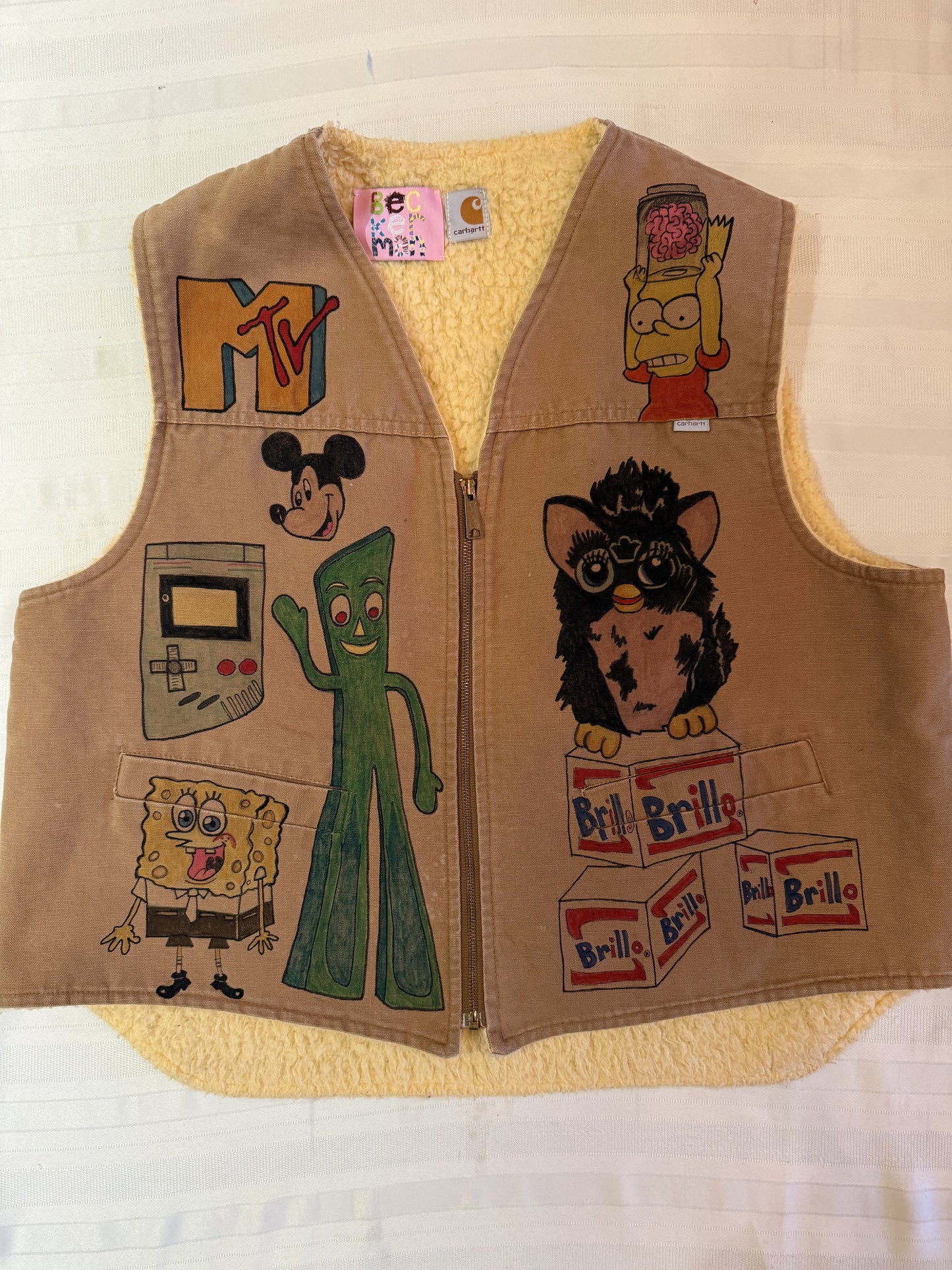 1. Cartoon Carhartt Vintage Gumby Vest- L/XL