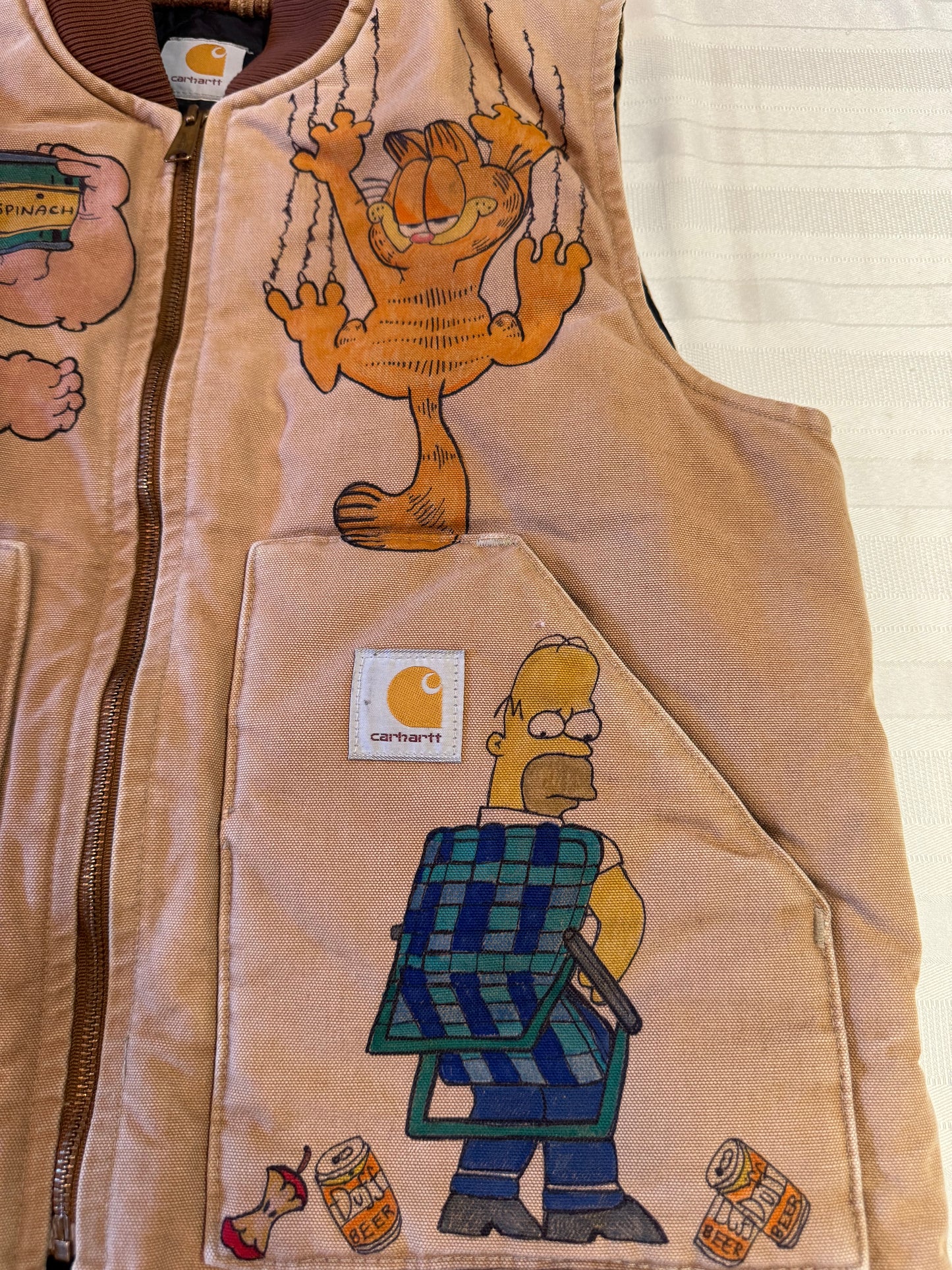 3. Cartoon Carhartt Vintage Garfield Vest- Medium